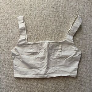 Princess Polly Cream Crop Top